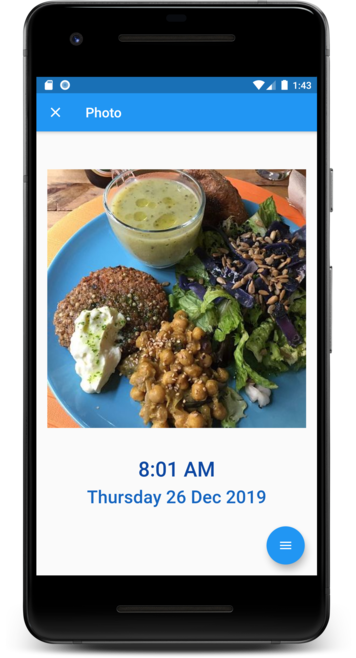Photo detail app screenshot